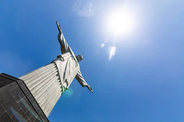 Een Verbazingwekkende Opname Van Het Standbeeld Van Christus Verlosser Rio — Stockfoto