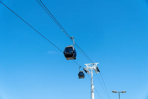 Porto Portugal Jul 2019 Een Supercool Breedbeeld Van Kabelbanen Van — Stockfoto