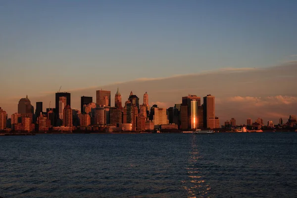 Jersey City New Jersey Gökyüzünün Büyüleyici Bir Görüntüsü — Stok fotoğraf