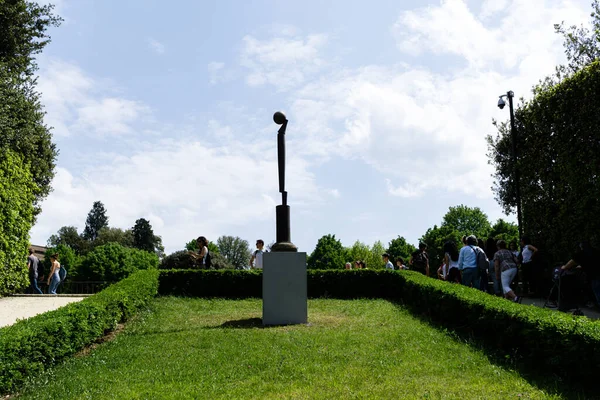 Florence Italy Jul 2018 Nice Wide Shot Statue Gardens Pitti — Stock Photo, Image