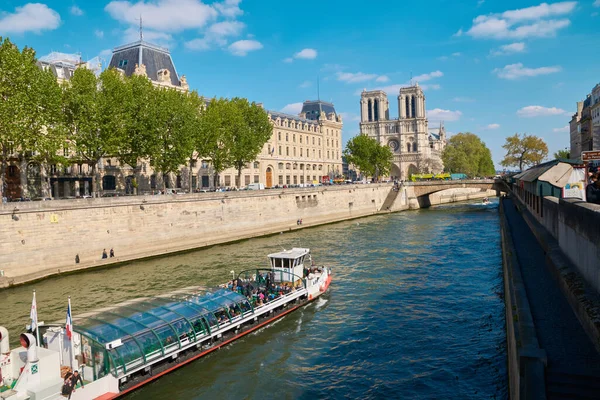 París Francia Abr 2018 Sehen Ist Fluss Seine Paris Mit — Foto de Stock