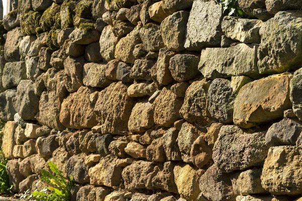 Nepravidelně Vyrobená Kamenná Zeď Puy Dome Francie — Stock fotografie
