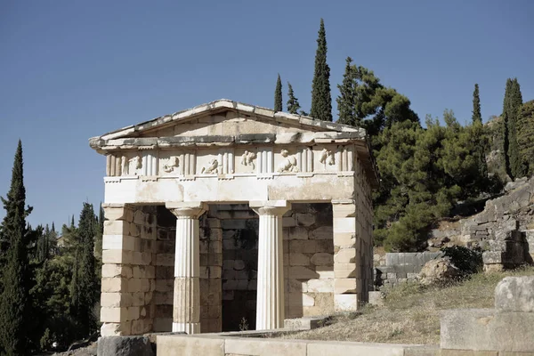 Antigo Sítio Arqueológico Delfos Grécia — Fotografia de Stock