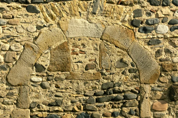 Eine Alte Steinmauer Für Einen Abstrakten Hintergrund — Stockfoto