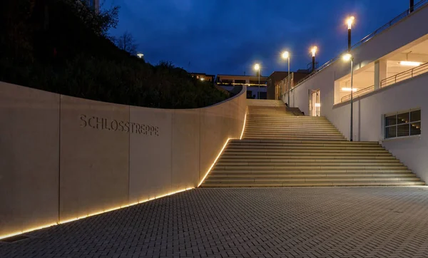 Una Escalera Piedra Reciente Construcción Llamada Schloss Treppe Bensberg Alemania — Foto de Stock