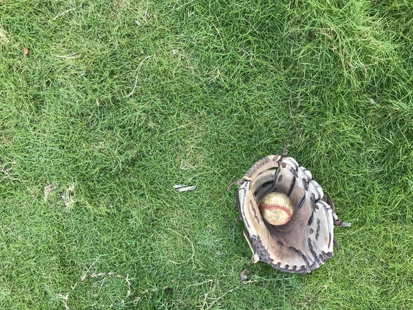 Ovanifrån Liten Boll Hink Marken Liten Boll Sport Spel — Stockfoto