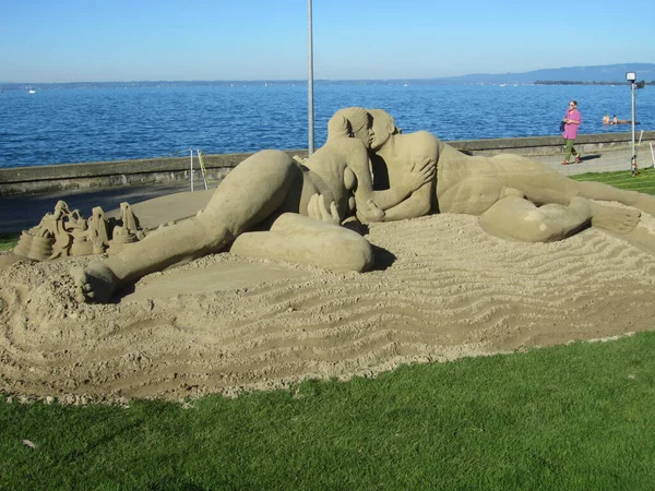 Sand Sculpture Festival Rorschach 2012 Konstnärer Wilfred Stijger Kirk Rademaker — Stockfoto