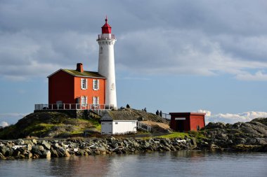 SIDNEY, CANADA - Nov 12, 2020: Fisgard Lighthouse & Fort Rodd Hill National Historic Site, Victoria, BC Canada clipart