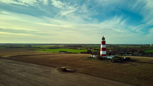 Une Belle Vue Sur Phare Happisburgh Norfolk Royaume Uni — Photo