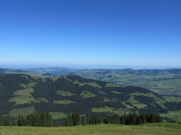 Mirando Desde Ebenalp Appenzell Hacia Norte Polvo Detrás Las Colinas —  Fotos de Stock