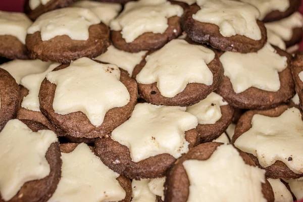 Een Close Shot Van Heerlijke Kerstkoekjes — Stockfoto