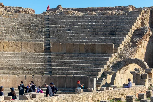 Timgad Batna Algeria Ekim 2020 Antik Timgad Kentinin Kalıntıları Thamugas — Stok fotoğraf