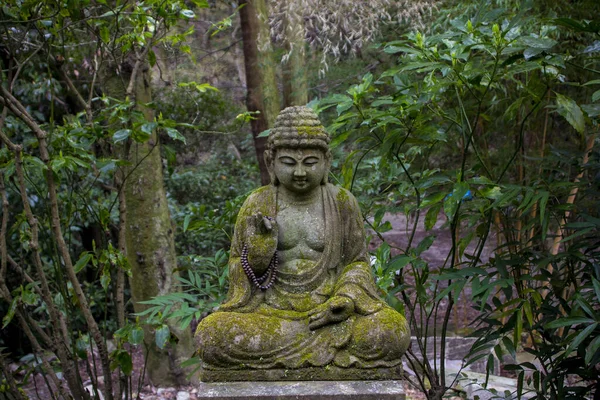 Uma Bela Vista Das Estátuas Buda Templo Nanzoin Localizado Fukuoka — Fotografia de Stock