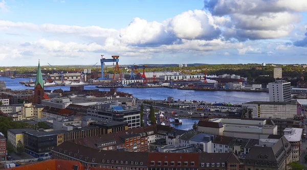 Panorama Der Stadt Kiel Nachmittags — Foto de Stock