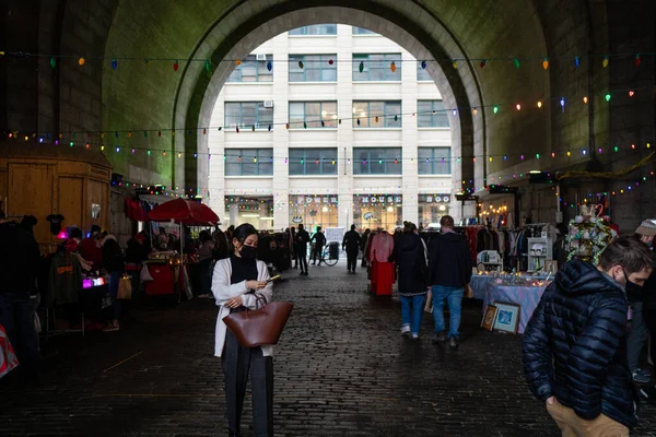 New York United States Dec 2020 Brooklyn Flea Market Neighborhood — Stock Photo, Image