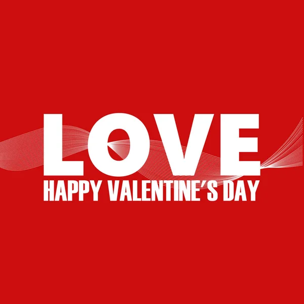 Ilustrace Láska Šťastný Valentýn Nápisy Rámečku Červeném Pozadí — Stock fotografie