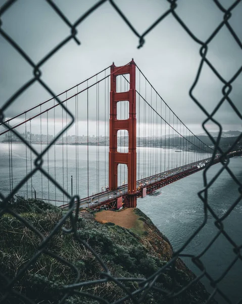 Una Hermosa Vista Del Famoso Puente Golden Gate San Francisco — Foto de Stock