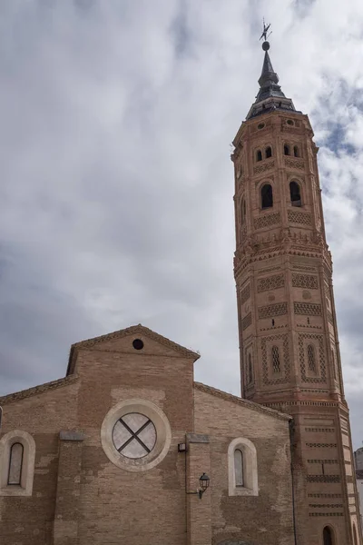 Fotografie Verticală Bisericii San Andres Din Calatayud Zaragoza Aragon Spania — Fotografie, imagine de stoc