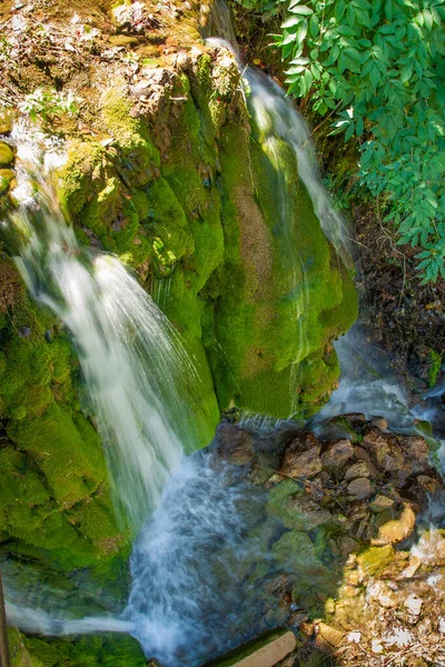 Flusso Cascata Nella Natura — Foto Stock