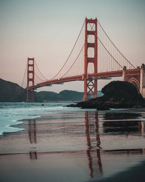 San Francisco Daki Ünlü Golden Gate Köprüsü Nün Güzel Bir — Stok fotoğraf