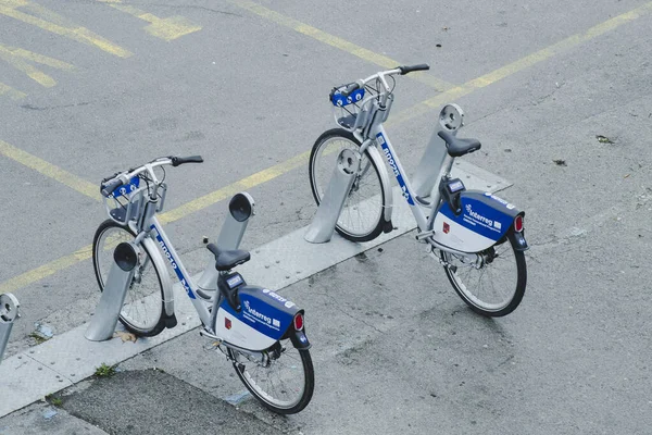 Zadar Croatia Ιανουάριος 2021 Γωνιακή Άποψη Ηλεκτρικού Ποδηλάτου Προς Ενοικίαση — Φωτογραφία Αρχείου