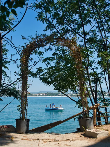 Side Turkey Jul 2019 Zijde Antalya Turkije Juli 2019 Parasailing — Stockfoto