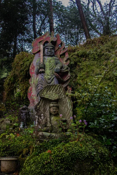 Una Hermosa Vista Las Estatuas Buda Templo Nanzoin Ubicado Fukuoka — Foto de Stock