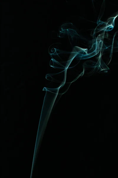 Vertical Shot Blue Smoke Clouds Dark Background — Stock Photo, Image