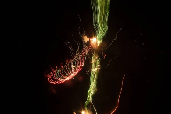 Абстрактные Красочные Образцы Взрывов Фейерверков Рождество Снаружи — стоковое фото