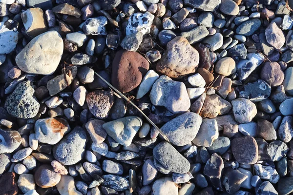 Eine Hochauflösende Aufnahme Großer Und Kleiner Steine Meeresufer — Stockfoto