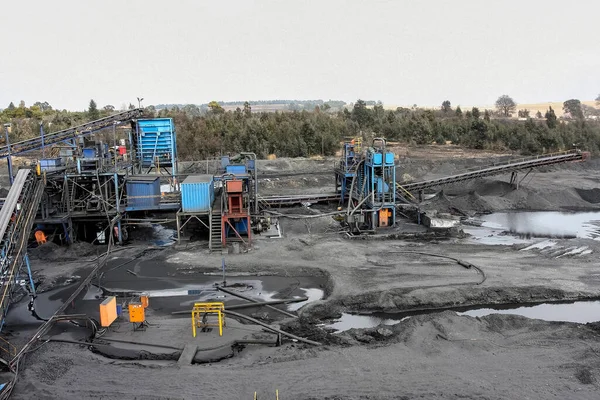 Local Mineração Carvão Cercado Por Árvores África Sul — Fotografia de Stock