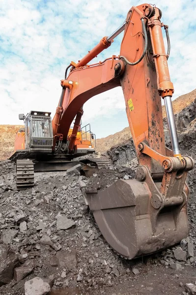 Vertical Shot Tractors Area Manganese Mining South Africa — Stock Photo, Image