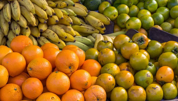 Fresh Organic Fruits Street Market — Stock Photo, Image