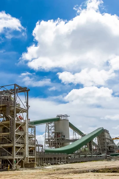 Tiro Vertical Uma Mineração Platina Construções Industriais Céu Aberto África — Fotografia de Stock