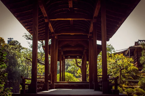 Tiro Seletivo Foco Gazebo Jardim Shosei Kyoto Japão — Fotografia de Stock