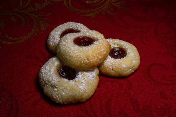 Vánoční Cookies Bílém Pozadí — Stock fotografie