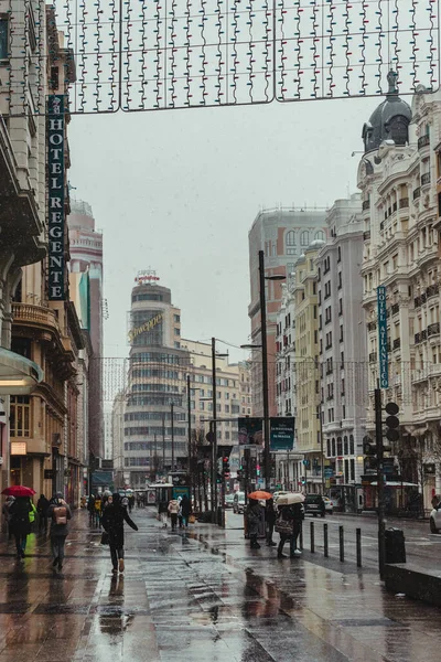 Madrid Ισπανια Ιαν 2021 Nevada Del Siglo Madrid Χιόνι Του — Φωτογραφία Αρχείου