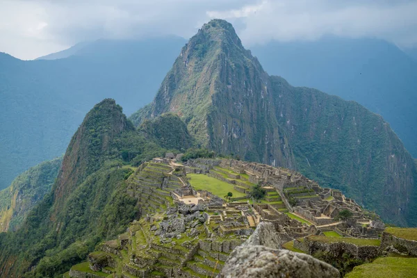 Una Hermosa Foto Una Ciudad Vieja Machu Picchu Perú — Foto de Stock