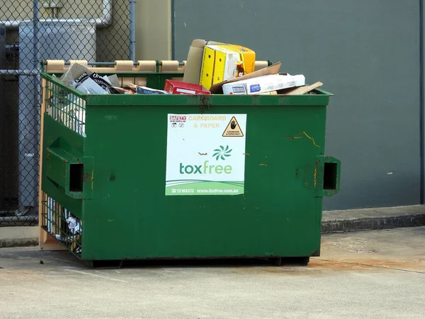 Bribie Island Australia Diciembre 2019 Una Gran Papelera Reciclaje Industrial — Foto de Stock