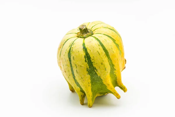 Closeup Shot Exotic Pumpkin Isolated White Background — Stock Photo, Image