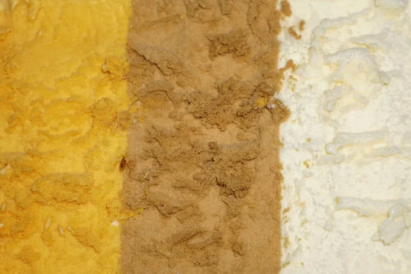 Top View Closeup Mango Chocolate Vanilla Flavored Ice Cream — Stock Photo, Image