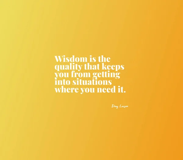 Idézet Bölcsességről Sárga Narancssárga Alapon — Stock Fotó