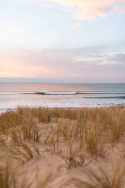 Vertikal Bild Det Fantastiska Havet Skott Från Sandstrand — Stockfoto