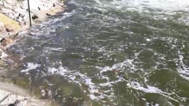 Relaxing River Rushing Flowing Slow Motion — Stockvideo