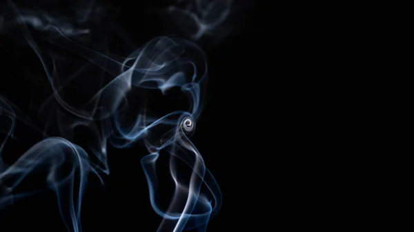 Movement Smoke Isolated Black Background — Stock Photo, Image