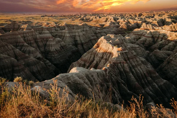 Ein Faszinierender Blick Auf Den Badlands National Park South Dakota — Stockfoto