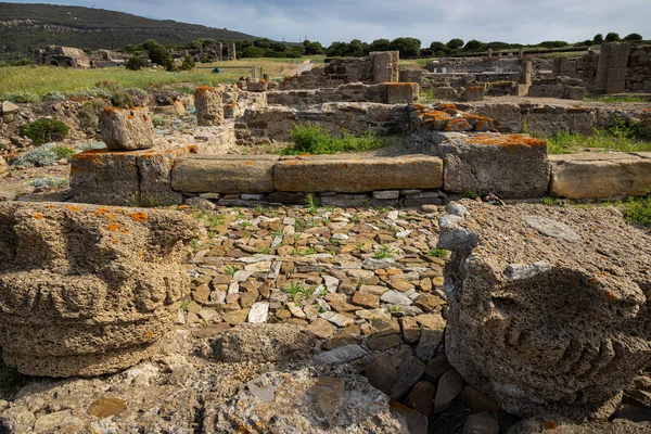 Oude Romeinse Ruïnes Van Baelo Claudia Gelegen Nabij Tarifa Andalusië — Stockfoto