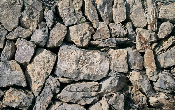 Taş Duvar Dokusu Arkaplanının Yakın Çekimi — Stok fotoğraf