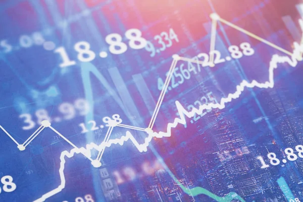 Illustration Stock Market Graph — Stock Photo, Image