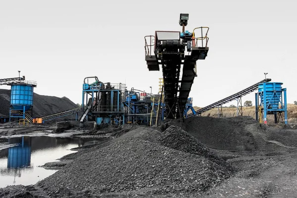 Güney Afrika Bir Yerdeki Kömür Madenciliği Makineleri — Stok fotoğraf